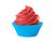 Forma Forminha Cupcake Bolo Papel Forneável com 45 Unidades Azul Claro