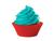 Forma Forminha Cupcake Bolo Papel Forneável com 45 Unidades Vermelho