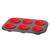 Forma para Cupcake com 6  Formas de Silicone 26x18x3cm Vermelho
