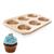 Forma Para Cupcakes Com 06 Cavidades em Metal Empada Muffin Petit Gateau Confeitaria Dourado