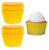 Forminha Cupcake Impermeável Forno Chantilly Glacê Confeitaria Mini Bolo 180 Unidades Mago Amarelo