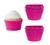 Forminha Cupcake Impermeável Forno Chantilly Glacê Confeitaria Mini Bolo 180 Unidades Mago Pink