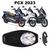 Forração Honda Pcx 160 2023 Baú Forro Preto + Guidão Logo Branco