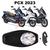 Forração Honda Pcx 160 2023 Baú Forro Preto + Guidão Logo Cinza