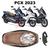 Forração Honda Pcx Dlx 2023 Baú Forro Bege + Guidão Logo Rosa