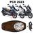 Forração Honda Pcx Dlx 2023 Baú Forro Marrom + Guidão Logo Rosa