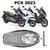 Forração Honda Pcx Dlx 2023 Forro Baú Cinza + 1 Antena Vermelho