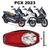 Forração Honda Pcx Dlx 2023 Forro Baú Vermelho + 1 Antena Cinza