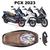 Forração Pcx 160 2023 Baú Forro Bege + Guidão + Divisória Logo Cinza