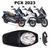 Forração Pcx 160 2023 Baú Forro Preto + Guidão + Divisória Logo Marrom