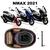 Forração Yamaha Nmax 2021 Forro Premium Marrom + 1 Antena Logo branca