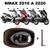 Forração Yamaha Nmax Baú Forro Acessório Marrom + 1 Antena Logo Rosa