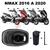 Forração Yamaha Nmax Baú Forro Cinza + Guidão + 1 Antena Logo Rosa