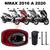 Forração Yamaha Nmax Baú Forro Vermelho + Guidão + 2 Antena Logo rosa