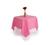 Forro de Mesa de Festa Toalha Quadrada Retangular Oxford Lisa Cobre Mancha  - 0,75cm x 0,75cm - Mesa posta kit com 10 unidades Pink