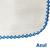 Fralda de Ombro 70x70 cm Marca Cremer  Pinte e Borde com faixa de 15cm Com crochê (picueta). Azul
