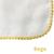 Fralda de Ombro 70x70 cm Marca Cremer  Pinte e Borde com faixa de 15cm Com crochê (picueta). Bege