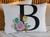 Fronha Capa de Travesseiro Iniciais Alfabeto Flores Black A a Z B