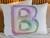 Fronha Infantil Capa de Travesseiro Alfabeto Balão Arco Íris de A a Z B