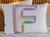Fronha Infantil Capa de Travesseiro Alfabeto Balão Arco Íris de A a Z F