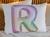 Fronha Infantil Capa de Travesseiro Alfabeto Balão Arco Íris de A a Z R