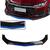 Front Lip Veicular universal regulável Preto Metálico e Azul Azul