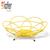 Fruteira de Mesa Aço Aramado Luxo Cesto Moderno Multiuso 30cm Amarelo