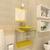 Gabinete de Vidro 40cm para banheiro Quadrado - Armênia Amarelo