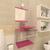Gabinete de vidro para banheiro 40cm pc cuba quadrada cores variadas ROSA