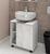 Gabinete para Banheiro Pia de Coluna com Porta Pequin Branco Carrara