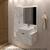 Gabinete para Banheiro sem Cuba Suspenso 90cm BN3604 Tecno Mobili Mármore Branco