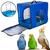 Gaiola De Transporte Papagaio Bolsa Com Poleiro Caixa Impermeável Pássaros Pequenos Azul