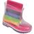 Galocha Infantil Transparente Cano Médio Bota + Meia Luelua Transparente, Cristal