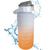 Garrafa de Água 2L Squeeze Motivacional Academia Treino com Alça Suporte Celular Laranja