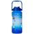 Garrafa de Agua Motivacional Squeeze Galao 2 Litros Academia Garrafinha Agua Escolar Azul