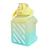 Garrafa de plástico quadrada com canudo e alça tie dye 1,5 litros Amarelo