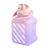 Garrafa de plástico quadrada com canudo e alça tie dye 1,5 litros Rosa