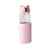 Garrafa de vidro bear bottle com capa de veludo com tampa e alça 350ml ROSA