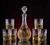 Garrafa Decanter Vidro Whisky Licor 900ml +6 Copos Superluxo INCOLOR