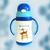 Garrafa Garrafinha Térmica Infantil Inox Alça Lateral Com Trava Antivazamento e Canudo - 350ml Azul