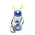 Garrafa Infantil Alça 600ml Adesivo Mini Criança Desenho Portátil Transparente 5809 Azul