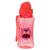 Garrafa Infantil Plástico Squeeze com Canudo Silicone 400ml Joaninha vermelho