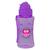 Garrafa Infantil Plástico Squeeze com Canudo Silicone 400ml Coruja lilás