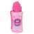 Garrafa Infantil Plástico Squeeze com Canudo Silicone 400ml Coruja rosa