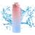 Garrafa Motivacional de Água Galão 1l Squeeze Academia Escola Antivazamento Ajuda a Tomar Água Na Hora Certa Dia Rosa e Azul