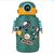 Garrafa Térmica Infantil Astronauta com Sensor de Temperatura em Aço Inox 500 ml Verde