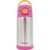 Garrafa Térmica Infantil Inox Parede Dupla C/ Canudo 420ml Rosa