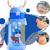 Garrafinha de água infantil 600ml com canudo de silicone Azul-escuro