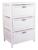 Gaveteiro Organizador Infantil 3 Gavetas Fibra Sintética 40x25x55 branco