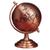 Globo Terrestre de Metal Giratório para Decoração 11cm Rosê